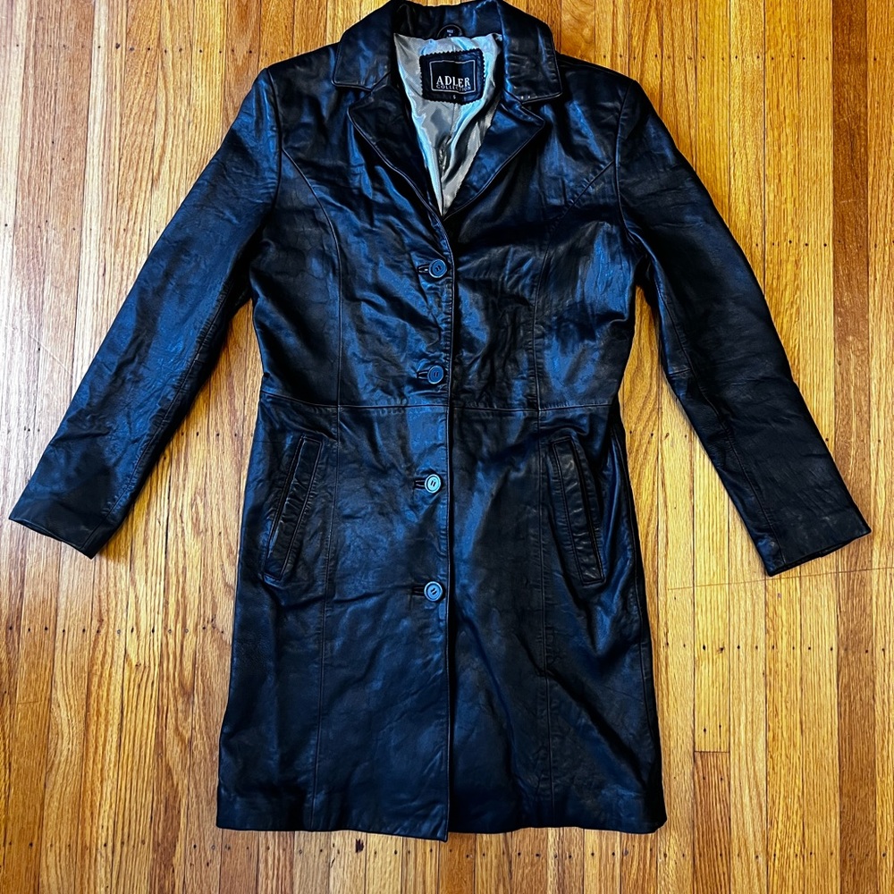 Leather Coat - Black